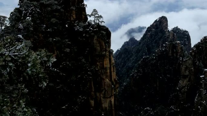 雪后黄山云的时间流逝