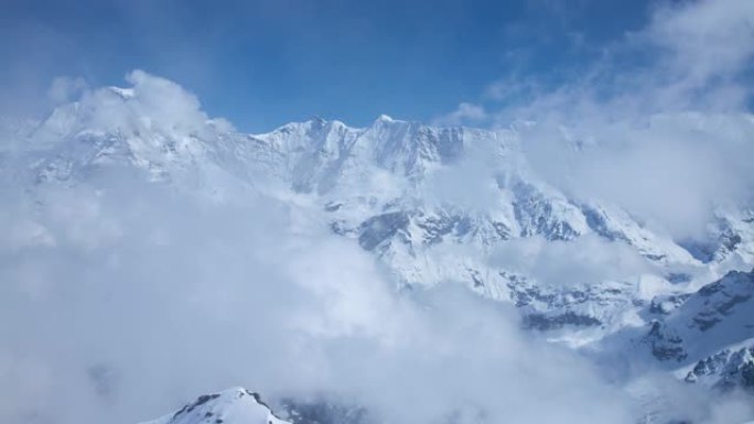 瑞士阿尔卑斯山景观时间流逝