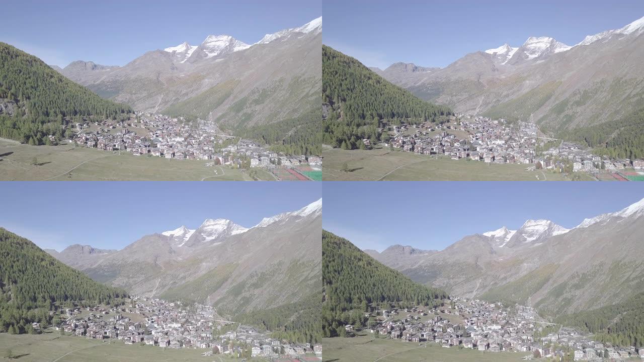 瑞士的Saas费用无人机拍摄