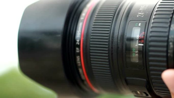 相机焦点技术号使用相机特写视频素材