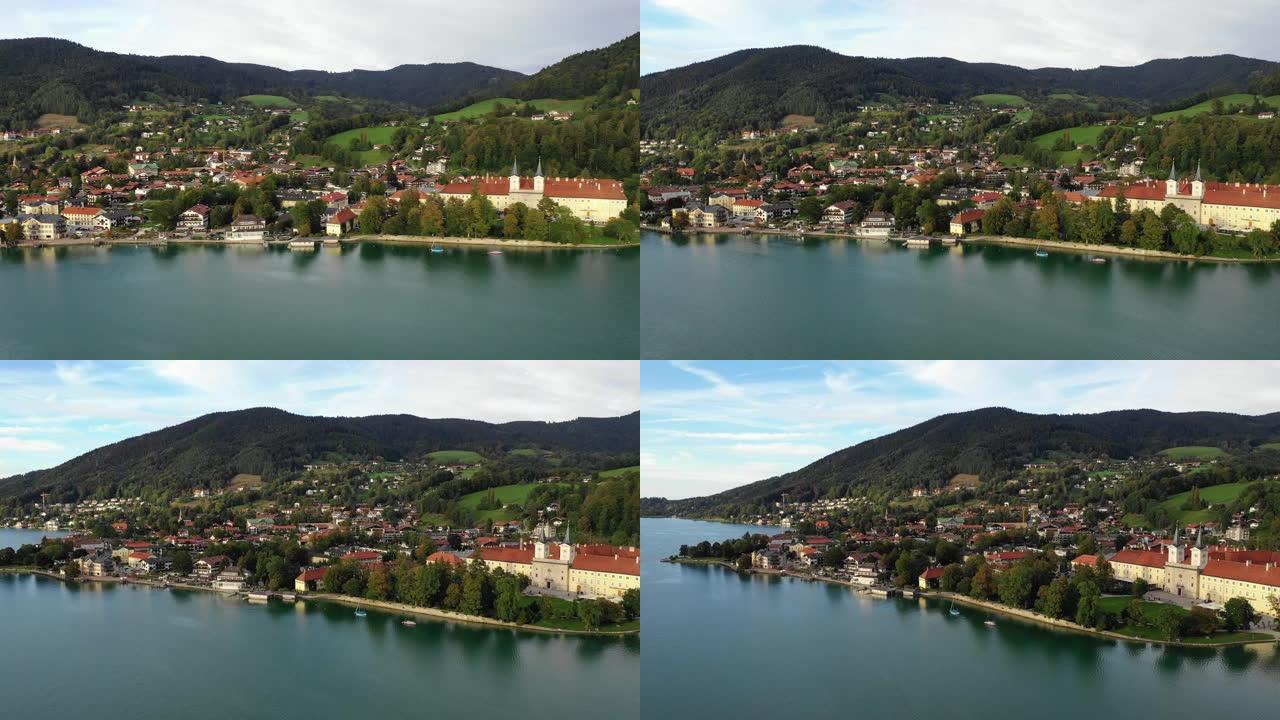 德国泰格恩see。德国罗塔赫-埃格恩 (巴伐利亚) 的泰格恩湖靠近奥地利边境。巴伐利亚阿尔卑斯山 “