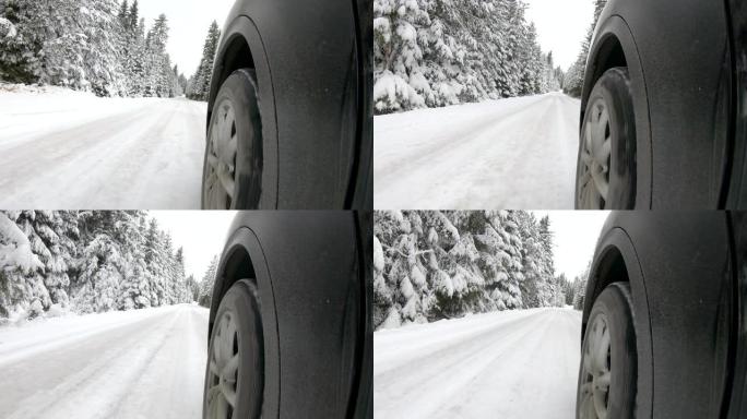 在雪地里开车