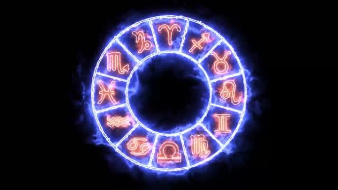 生肖圈火焰眨眼圈既出现又消失，所有12个生肖符号和名称