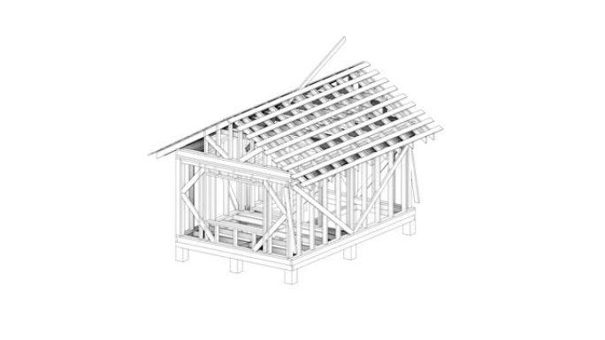 线框房屋的建造视频