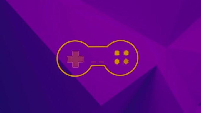 黄色电子游戏标志的动画