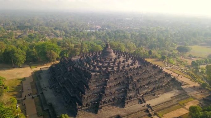 Aerial view of Magelang, Java Central,印度尼西亚