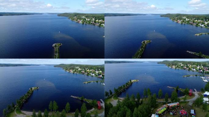 揭示了瑞典北部地区的市场和集市，湖泊美丽