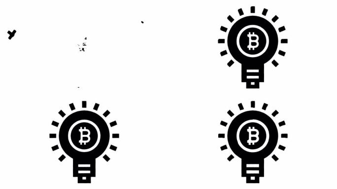 带阿尔法的区块链支付线绘制和墨水飞溅动画