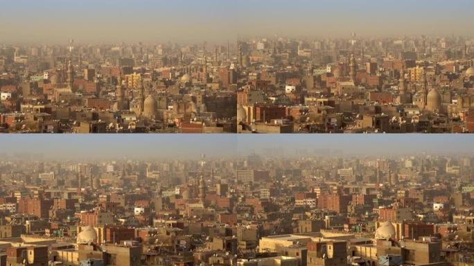 从高处看开罗城市。