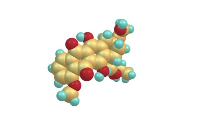 旋转阿霉素药物分子结构