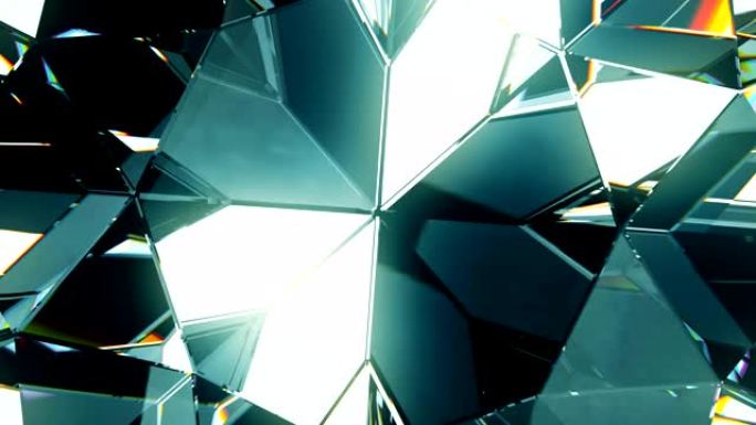 钻石特写像背景，带有圆圈运动和闪光闪光效果，像典型钻石风格一样闪耀白光，奢华商务
