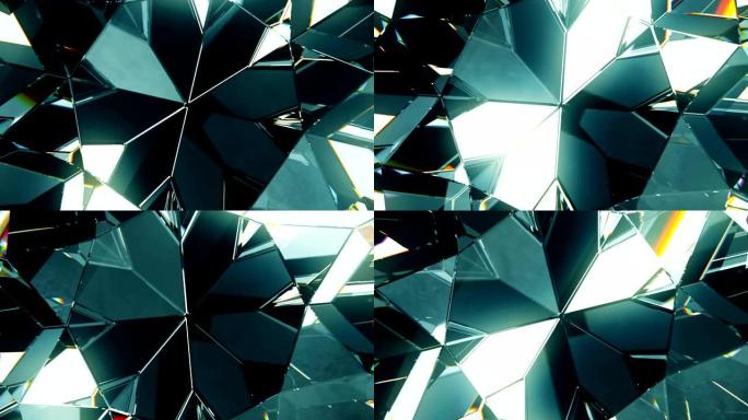钻石特写像背景，带有圆圈运动和闪光闪光效果，像典型钻石风格一样闪耀白光，奢华商务