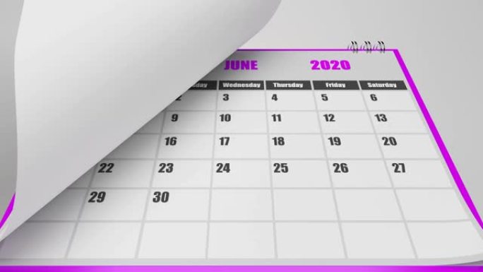 飞页的紫色日历2020年