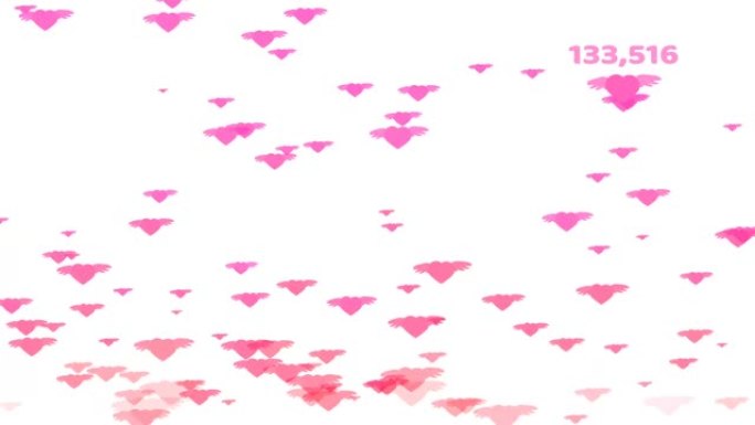 百万粉红色的心翼与伯爵和情人节文本1