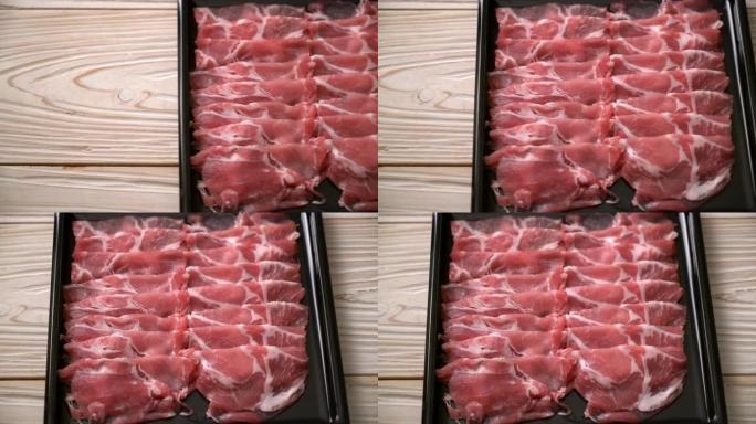 新鲜切片领猪肉生新鲜肉片包装肉五花肉