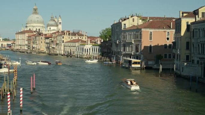 威尼斯的大运河景观景点河水河面
