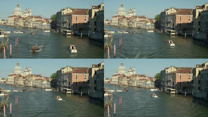 威尼斯的大运河景观景点河水河面