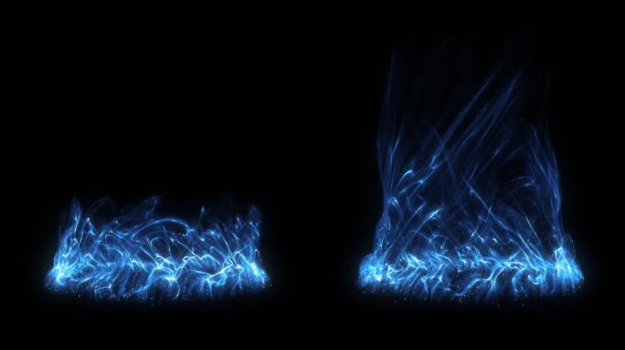 蓝色魔法能量螺旋龙卷光柱带通道