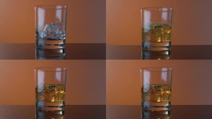 Pouring whiskey into a glass