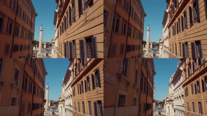 图拉真圆柱和威尼斯广场，罗马，意大利