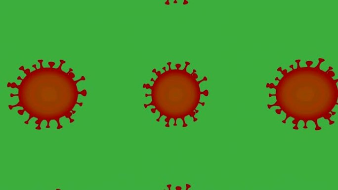 抽象思想，红冠病毒，吹图像，绿色色度键。