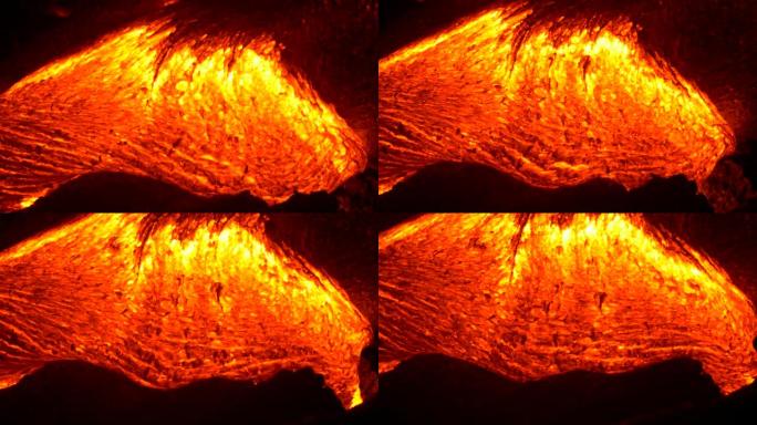 夏威夷基拉韦厄火山流出的夏威夷熔岩