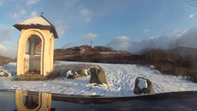 精神实践的象征雪景