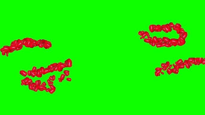 一组红辣椒动画，可编辑背景，绿屏色键