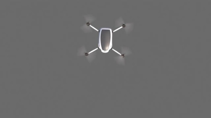 逼真的3d动画无人机的到来-阿尔法哑光-顶视图