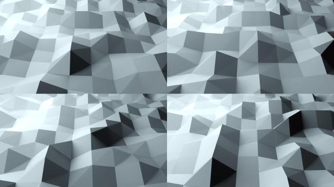 3d渲染多边形抽象背景。计算机生成低聚挥发面。几何三角形