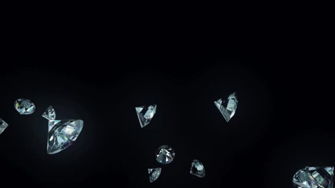 钻石奢华背景和阿尔法可循环4K