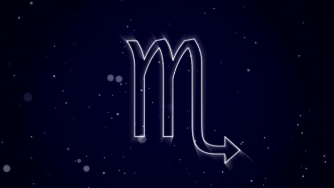 紫色天蝎座星座字母M