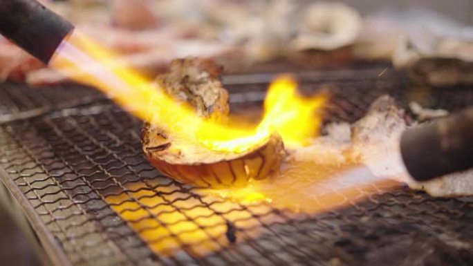 让我们去烧烤龙虾日本街头食品