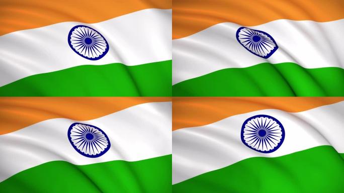 印度国旗- 4K无缝环
