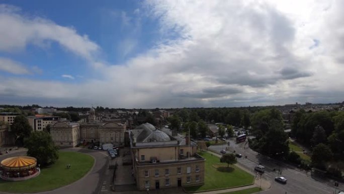 timelapse York City skyline in England, United Kin