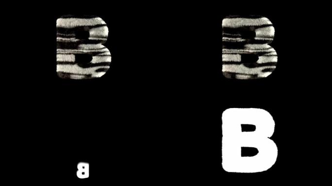 动画毛茸茸的动物园斑马文字字体B