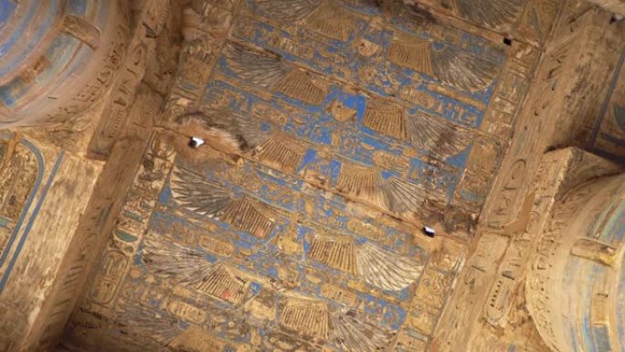 梅迪内·哈布神庙。埃及，卢克索。Medinet Habu的Ramesses III太平间庙宇是埃及卢