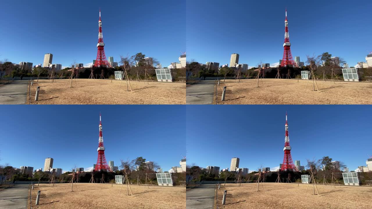 日本东京的芝公园空镜头特写