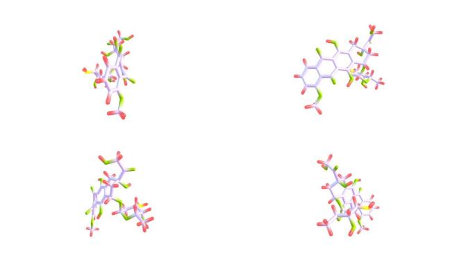 旋转阿霉素药物分子结构