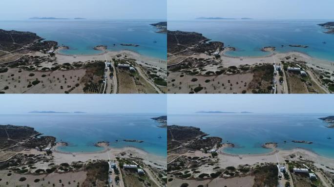 从天空看去希腊基克拉泽斯的伊欧斯岛