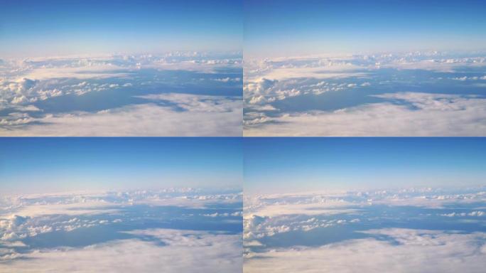 以4k慢动作60fps的速度在云层上方进行空中拍摄
