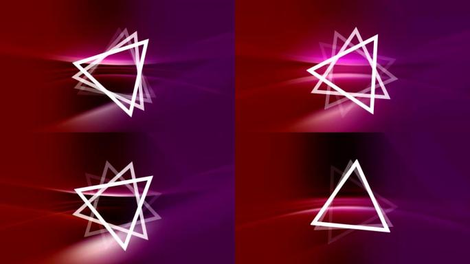 三角形在对抗光效果的情况下自行旋转