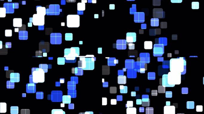 4k抽象商业技术蓝色方形形状黑色背景