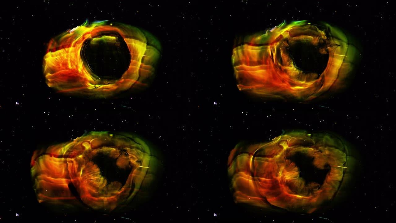 美国宇航局哈勃 “上帝之眼” 星云黑洞由墨水和油漆制成的星场宇宙背景