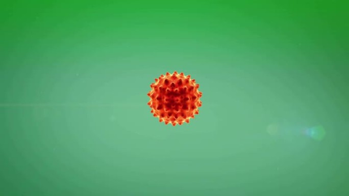 绿色背景上的病毒传染病广告宣传片