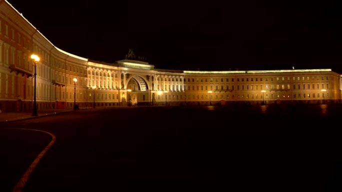 宫殿广场上的总参谋部。圣彼得堡。4 k。
