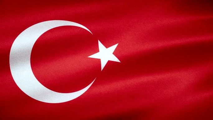 高细节土耳其国旗无缝环