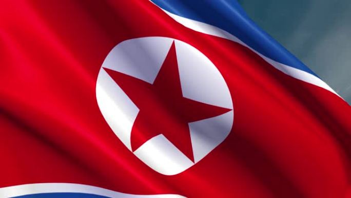 朝鲜-国旗- 4K -循环
