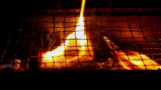 炭火烧烤炉火苗火焰火炉取暖