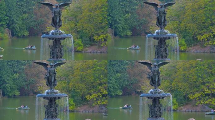 纽约著名的贝塞斯达露台喷泉中央公园